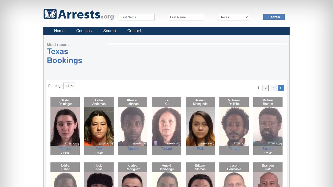 Texas Arrests and Inmate Search